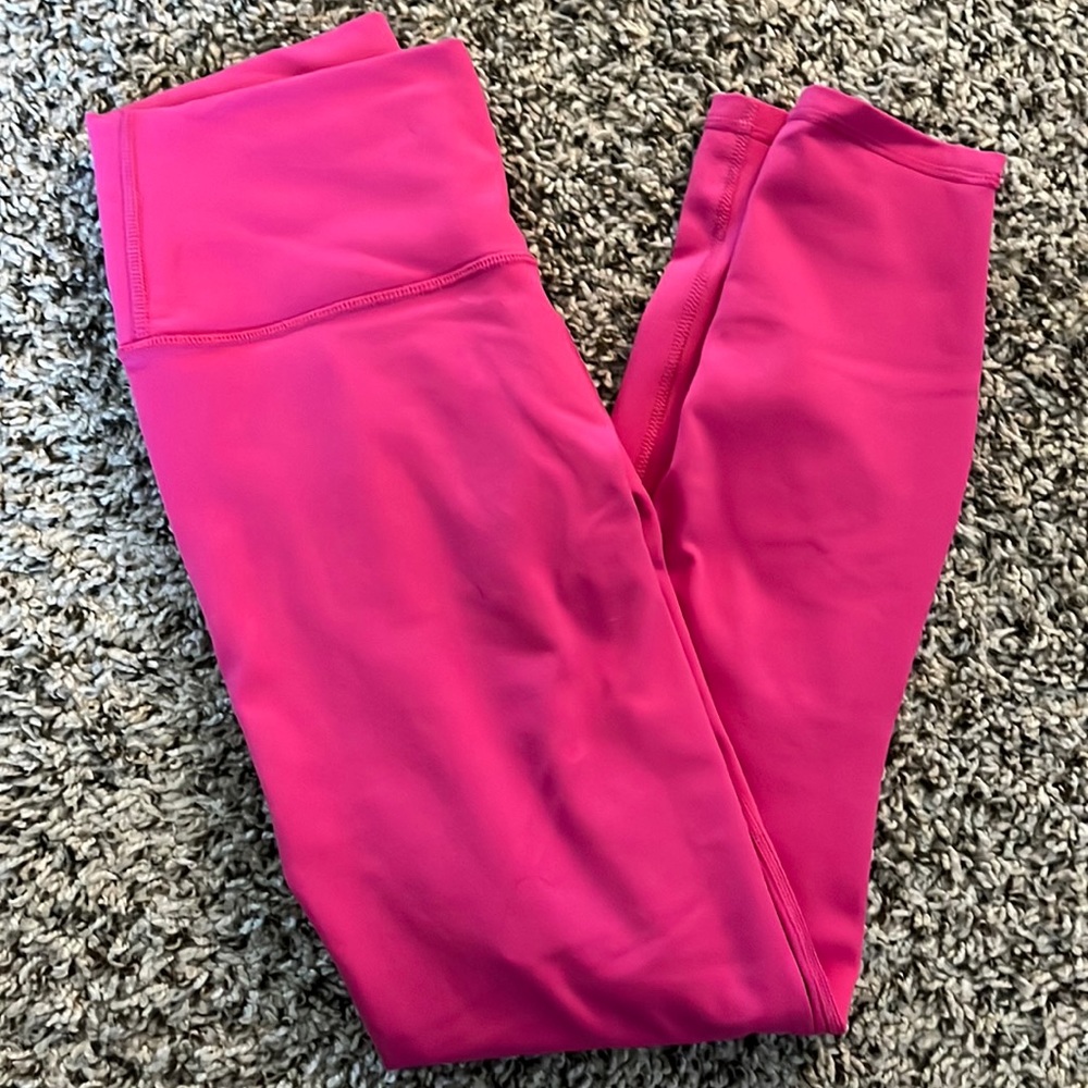 Fabletics pink 7/8 powerhold leggings
